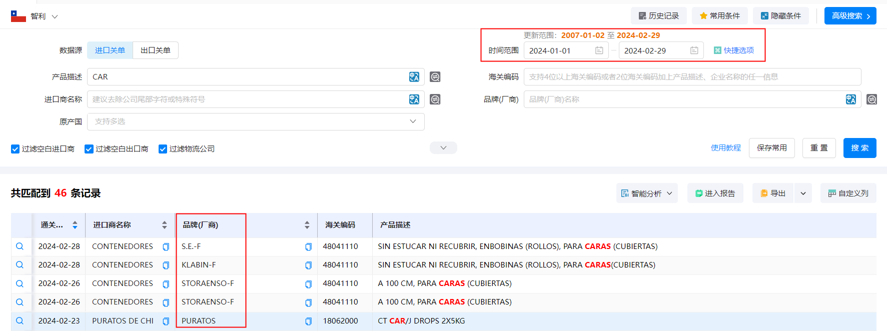 海关贸易数据,智利海关贸易数据,k8凯发国际智利海关贸易数据