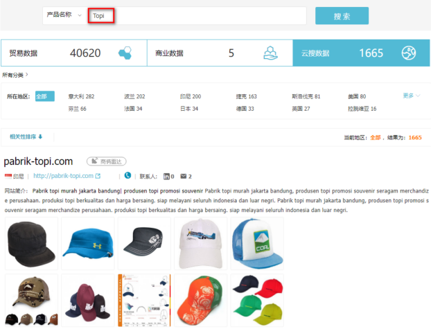 帽子数据,外贸客户,k8凯发国际贸易